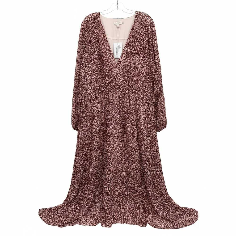 Ted Baker Pink-Red Maxi Dress | Silk-Free Synthetic, Size 6